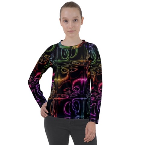 Patina Swirl Women s Long Sleeve Raglan Tee by MRNStudios