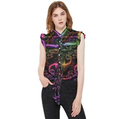 Patina Swirl Frill Detail Shirt by MRNStudios