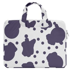 Illustration Cow Pattern Texture Cloth Dot Animal Macbook Pro 16  Double Pocket Laptop Bag 