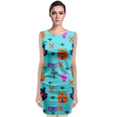 Illustration Design Gardening Texture Classic Sleeveless Midi Dress