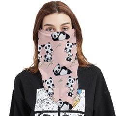 Pattern Panda Bear Face Covering Bandana (triangle) by danenraven