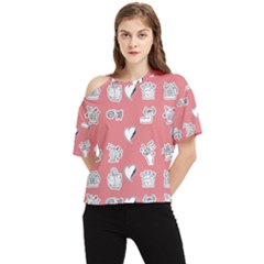 Stickers Hobbies Hearts Reading One Shoulder Cut Out Tee by danenraven
