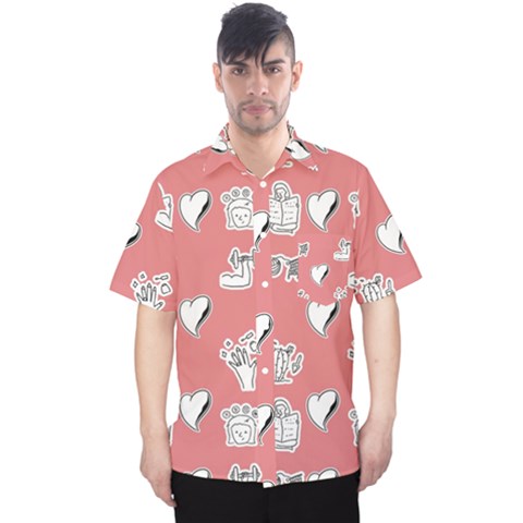 Stickers Hobbies Hearts Reading Men s Hawaii Shirt by danenraven