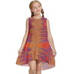 Pattern Watercolor Texture Kids  Frill Swing Dress