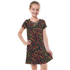 African Abstract  Kids  Cross Web Dress by ConteMonfrey