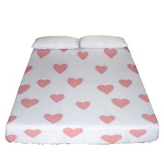 Small Cute Hearts Fitted Sheet (queen Size) by ConteMonfrey