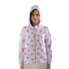 Small Cute Hearts Women s Hooded Windbreaker by ConteMonfrey