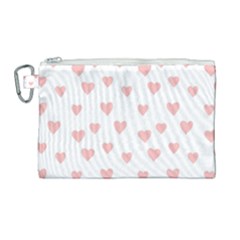 Small Cute Hearts Canvas Cosmetic Bag (large) by ConteMonfrey