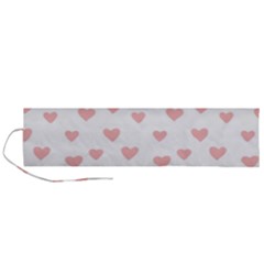 Small Cute Hearts Roll Up Canvas Pencil Holder (l) by ConteMonfrey