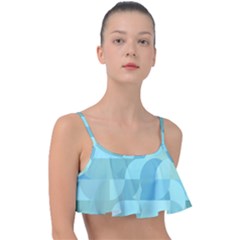 Geometric Ocean  Frill Bikini Top by ConteMonfrey