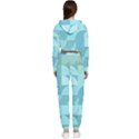 Geometric Ocean  Cropped Zip Up Lounge Set View2