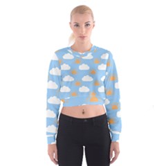 Sun And Clouds   Cropped Sweatshirt by ConteMonfrey