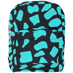 Neon Cow Dots Blue Turquoise And Black Full Print Backpack by ConteMonfrey