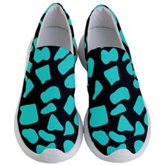 Neon Cow Dots Blue Turquoise And Black Women s Lightweight Slip Ons by ConteMonfrey