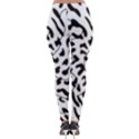 Leopard Print black and white Lightweight Velour Leggings View2