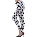 Leopard Print black and white Lightweight Velour Leggings View3