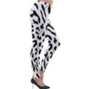 Leopard Print black and white Lightweight Velour Leggings View4