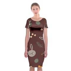 Rabbits, Owls And Cute Little Porcupines  Classic Short Sleeve Midi Dress by ConteMonfrey