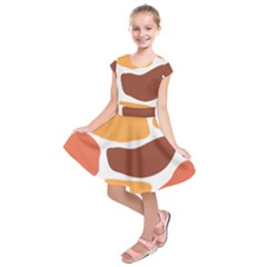 Geometric Pastel Bricks Kids  Short Sleeve Dress by ConteMonfrey