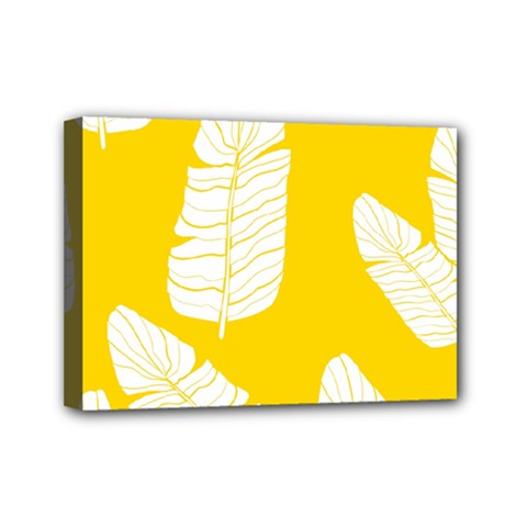 Yellow Banana Leaves Mini Canvas 7  X 5  (stretched) by ConteMonfrey