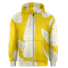 Yellow Banana Leaves Men s Zipper Hoodie