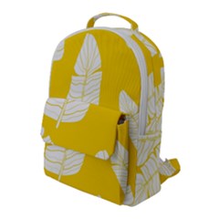 Yellow Banana Leaves Flap Pocket Backpack (large) by ConteMonfrey