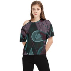 Background Pattern Texture Design One Shoulder Cut Out Tee