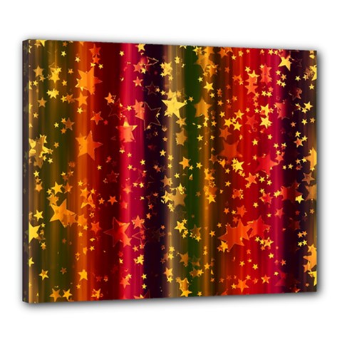 Illustration Background Christma Xmas Star Stars Pattern Wallpaper Canvas 24  X 20  (stretched) by danenraven
