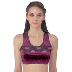 Illustration Background Pattern Texture Design Sports Bra by danenraven