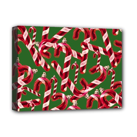 Christmas Wrapping Paper Abstract Deluxe Canvas 16  X 12  (stretched)  by danenraven