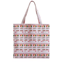 Christmas Holiday Xmas Winter Zipper Grocery Tote Bag by danenraven