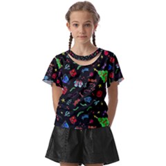 Happy New Year Christmas Xmast Background Kids  Front Cut Tee by danenraven