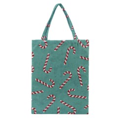 Christmas Candy Cane Background Classic Tote Bag by danenraven