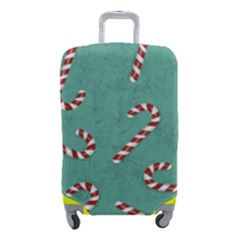 Christmas Candy Cane Background Luggage Cover (small) by danenraven