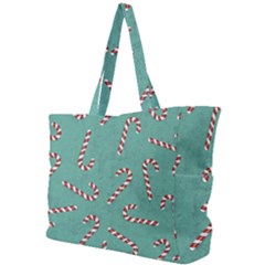 Christmas Candy Cane Background Simple Shoulder Bag by danenraven