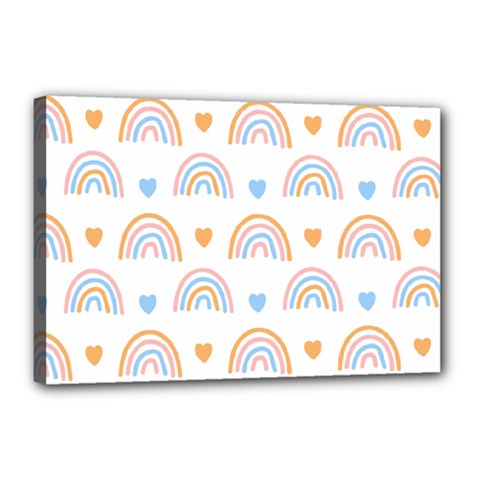 Rainbow Pattern Canvas 18  X 12  (stretched) by ConteMonfrey