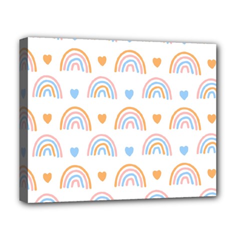 Rainbow Pattern Deluxe Canvas 20  X 16  (stretched) by ConteMonfrey