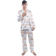 Rainbow Pattern Men s Long Sleeve Satin Pajamas Set by ConteMonfrey