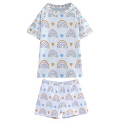 Rainbow Pattern Kids  Swim Tee And Shorts Set by ConteMonfrey