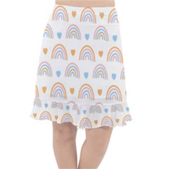 Rainbow Pattern Fishtail Chiffon Skirt by ConteMonfrey
