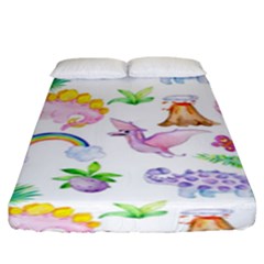 Dinosaurs Are Our Friends  Fitted Sheet (king Size) by ConteMonfrey