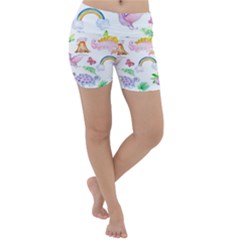 Dinosaurs Are Our Friends  Lightweight Velour Yoga Shorts by ConteMonfrey