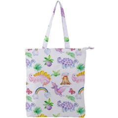 Dinosaurs Are Our Friends  Double Zip Up Tote Bag by ConteMonfrey