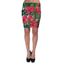 Tulips Design Bodycon Skirt by designsbymallika