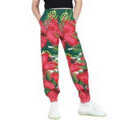 Tulips Design Kids  Elastic Waist Pants