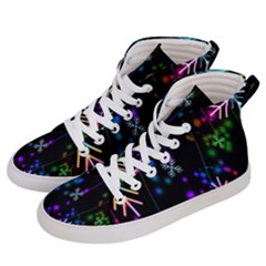 Snowflakes Lights Women s Hi-top Skate Sneakers