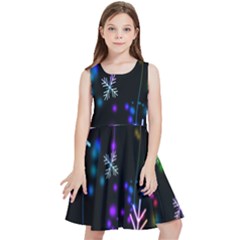 Snowflakes Lights Kids  Skater Dress by artworkshop