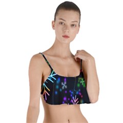 Snowflakes Lights Layered Top Bikini Top  by artworkshop