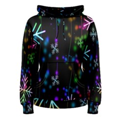 Snowflakes Lights Women s Pullover Hoodie by artworkshop