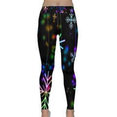 Snowflakes Lights Classic Yoga Leggings by artworkshop